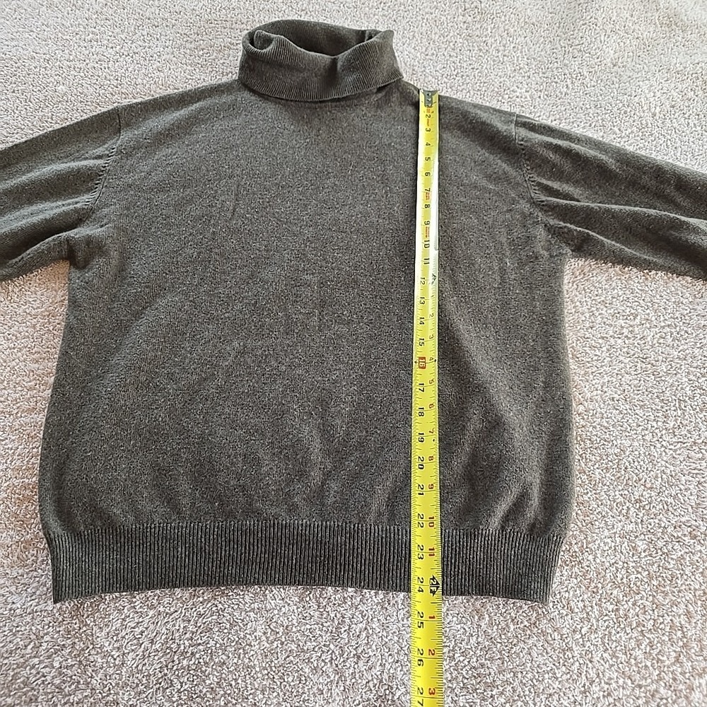 Cashmere Classics Turtleneck Sweater Green‎ Sz M 90% Cashmere 10% Wool - Picture 8 of 12